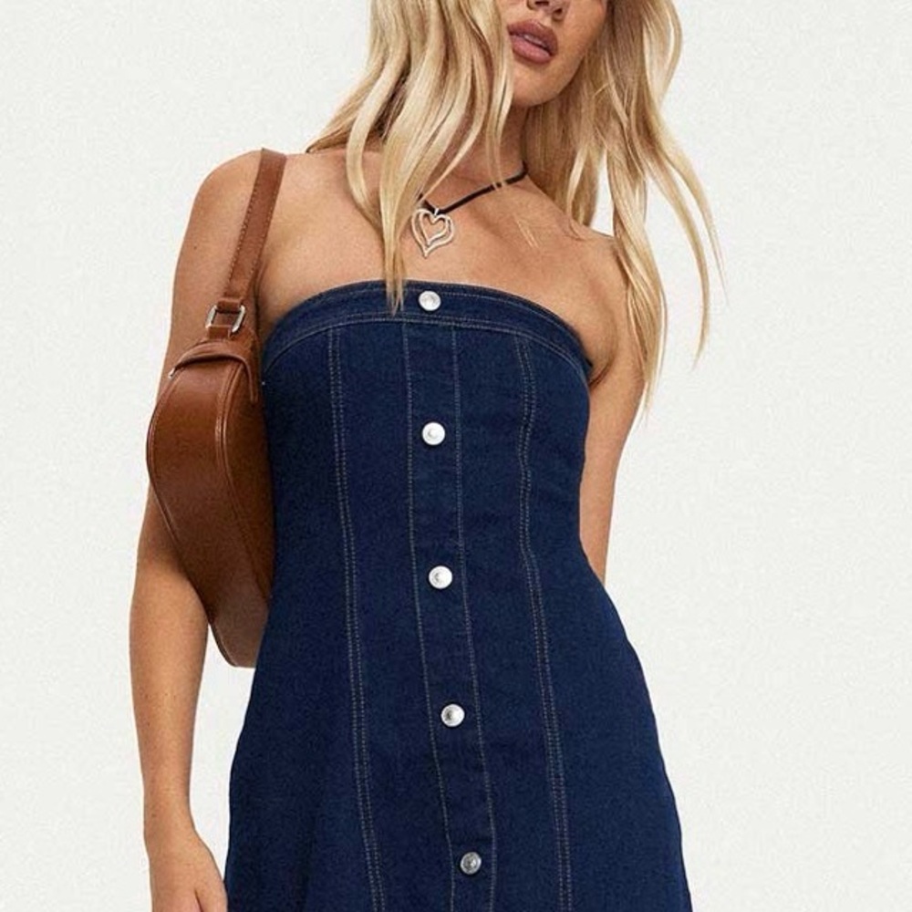 Love Cult Blue Jean Demin Mini Dress